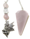 Rose Quartz Pendulum & Fairy Charm