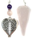 Rose Quartz Angel Love Pendulum