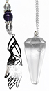 Clear Quartz Pendulum with Hand Charm